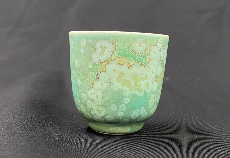 林妙芳 綠桔結晶-高杯(單杯) 綠桔結晶杯子